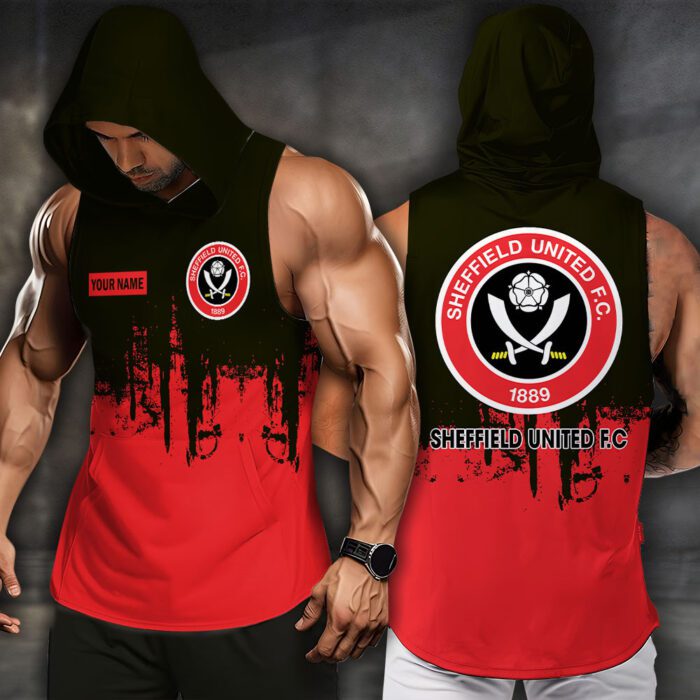 Sheffield United F.C Men Workout Hoodie Tank Tops WHT1585