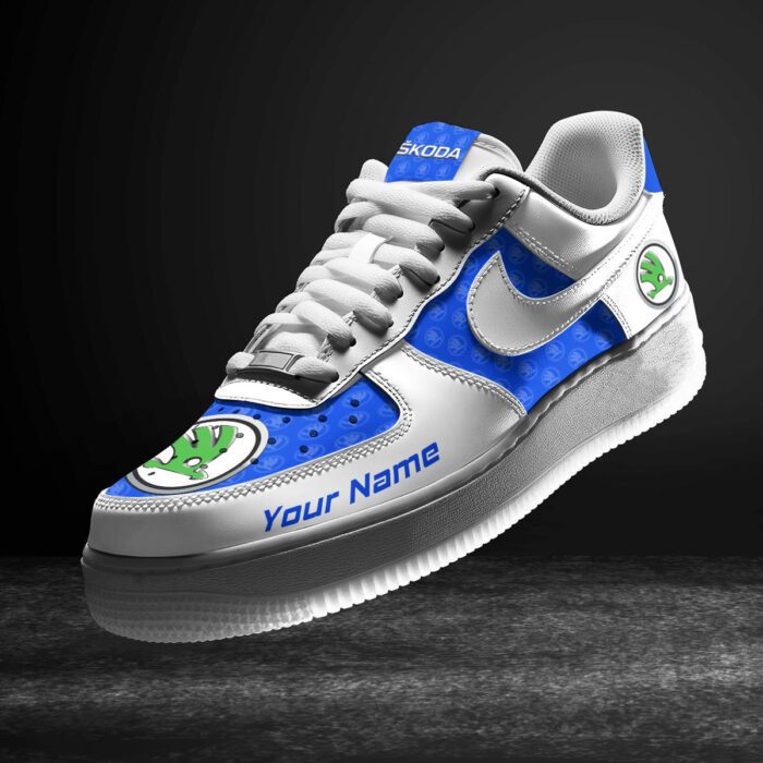 Skoda Blue Air Force 1 Sneakers AF1 Limited Shoes For Cars Fan LAF2480