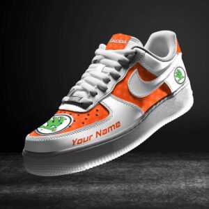 Skoda Orange Air Force 1 Sneakers AF1 Limited Shoes For Cars Fan LAF2485