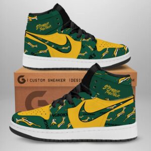 South Africa x Rugby World Cup Air Jordan 1 Sneaker JD1 Shoes For Fans GSS1143