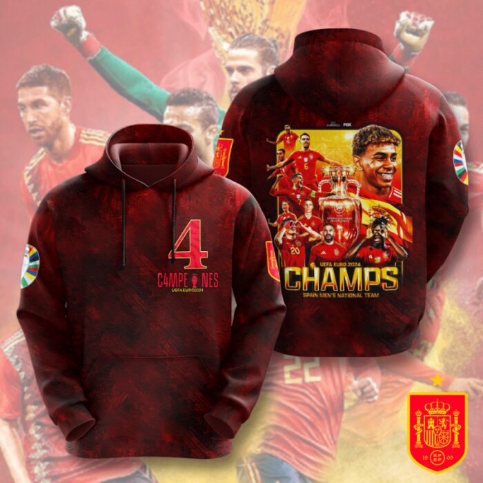 Spain National Football Team 3D Unisex Hoodie GUD1060