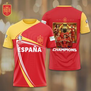 Spain National Football Team Champion Final Campeones Euro 2024 3D Unisex T-Shirt JSC1014