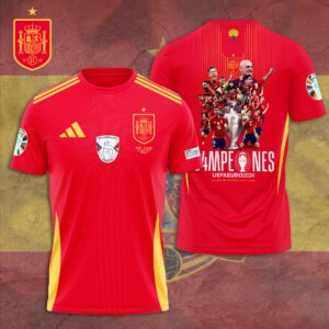 Spain National Football Team Champion Final Campeones Euro 2024 3D Unisex T-Shirt JSC1016