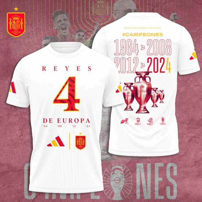 Spain National Football Team Champion Final Campeones Euro 2024 3D Unisex T-Shirt JSC1018