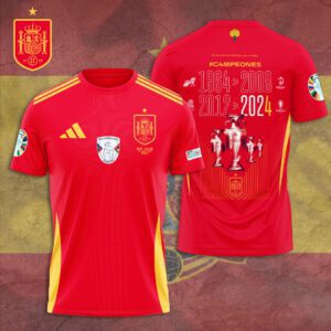 Spain National Football Team Champion Final Campeones Euro 2024 3D Unisex T-Shirt JSC1019