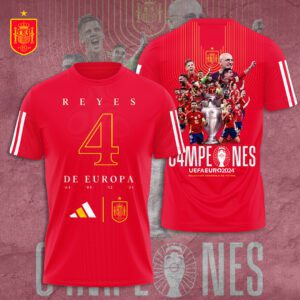 Spain National Football Team Champion Final Campeones Euro 2024 3D Unisex T-Shirt JSC1020