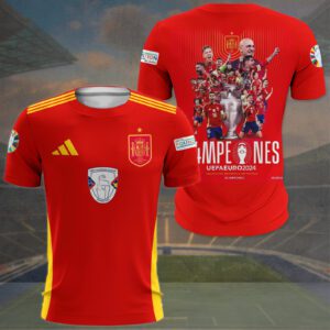 Spain National Football Team Champion Final Campeones Euro 2024 3D Unisex T-Shirt JSC1030