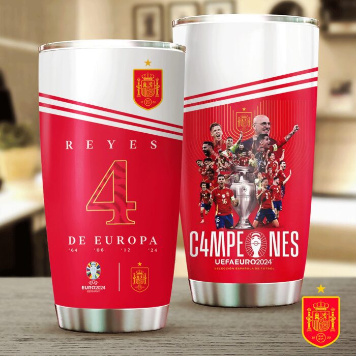 Spain National Football Team Champion Final Campeones Euro 2024 Tumbler Cup JSC1009