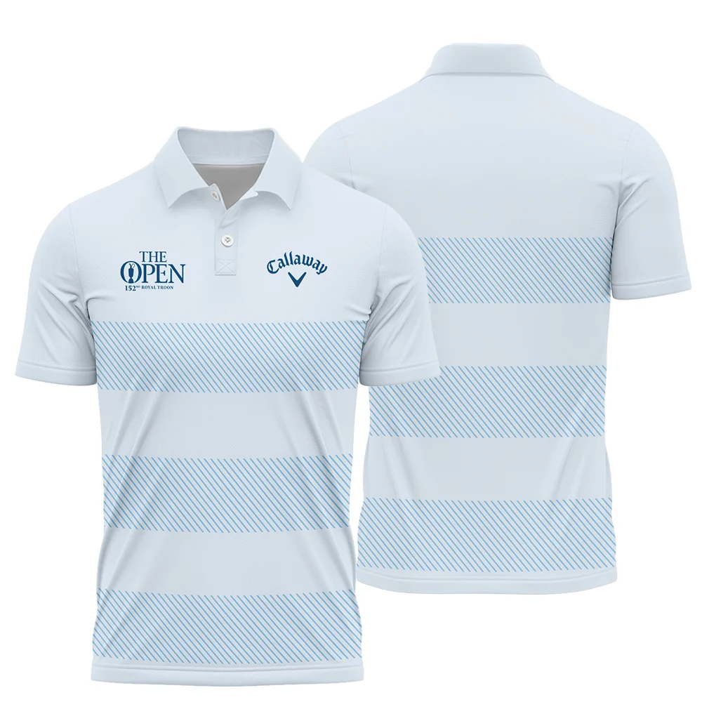 Special Release Callaway 152nd Open Championship Light Blue Background Line Pattern Polo Shirt PLK1103