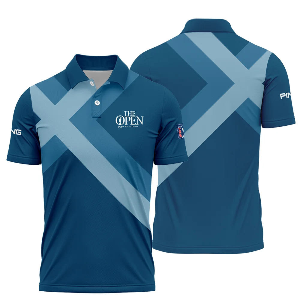 Special Release Ping 152nd Open Championship Slightly Desaturated Blue Background Polo Shirt PLK1112