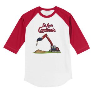 St. Louis Cardinals Excavator 3/4 Red Sleeve Raglan Shirt