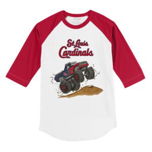 St. Louis Cardinals Monster Truck 3/4 Red Sleeve Raglan Shirt