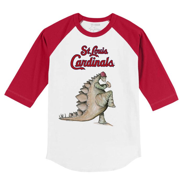 St. Louis Cardinals Stega 3/4 Red Sleeve Raglan Shirt