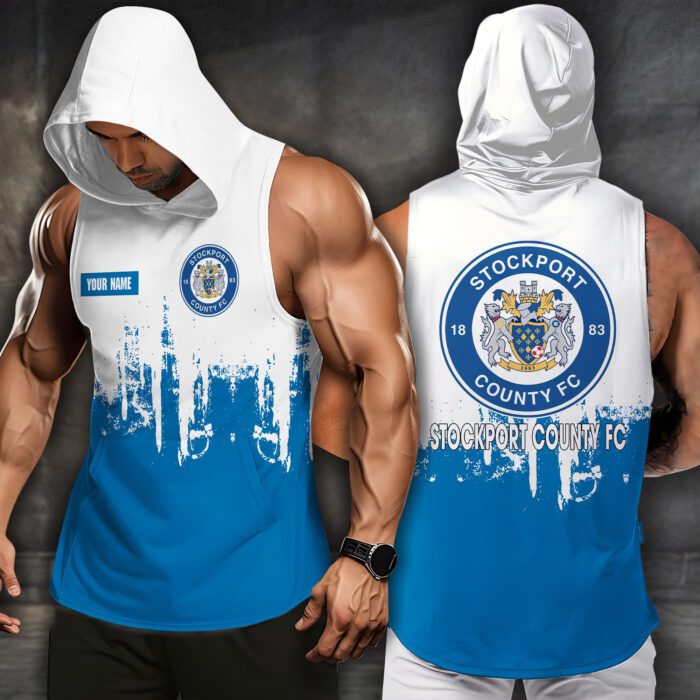 Stockport County F.C Men Workout Hoodie Tank Tops WHT1519