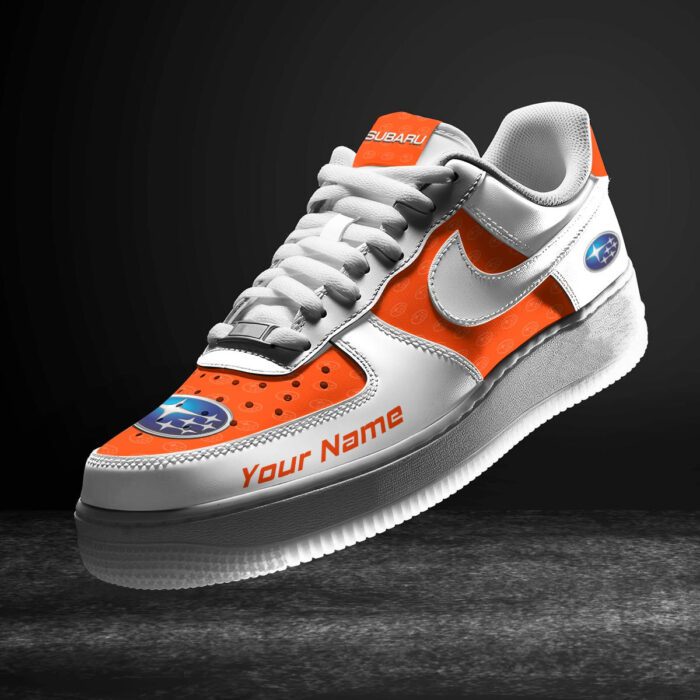 Subaru Orange Air Force 1 Sneakers AF1 Limited Shoes For Cars Fan LAF2285