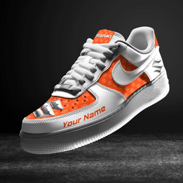 Suzuki Orange Air Force 1 Sneakers AF1 Limited Shoes For Cars Fan LAF2465