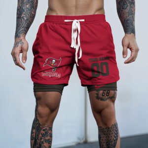 Tampa Bay Buccaneers NFL Double Layer Shorts Custom Your Name And Number WDS1060