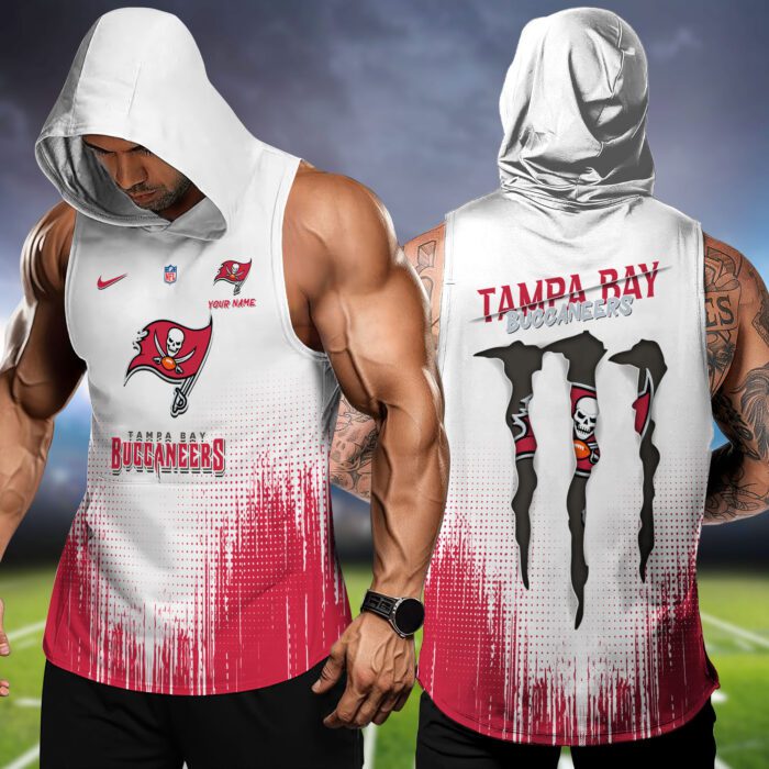Tampa Bay Buccaneers NFL Hoodie Tank Top Workout Outfit WHT1187