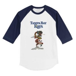 Tampa Bay Rays 2024 Year of the Dragon 3/4 Navy Blue Sleeve Raglan Shirt