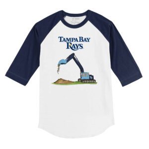 Tampa Bay Rays Excavator 3/4 Navy Blue Sleeve Raglan Shirt