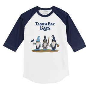 Tampa Bay Rays Gnomes 3/4 Navy Blue Sleeve Raglan Shirt