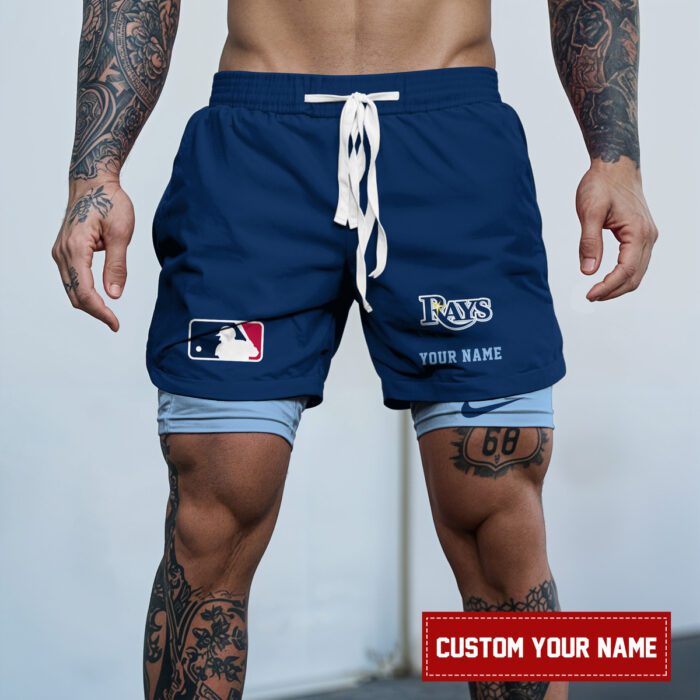 Tampa Bay Rays MLB Personalized Double Layer Shorts WDS1151