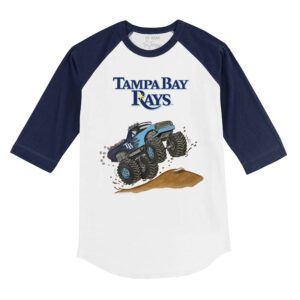 Tampa Bay Rays Monster Truck 3/4 Navy Blue Sleeve Raglan Shirt