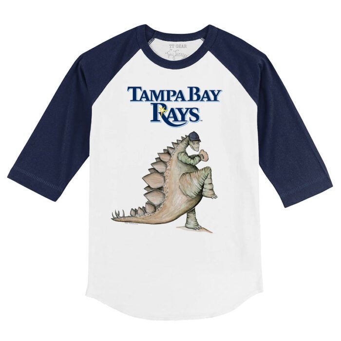 Tampa Bay Rays Stega 3/4 Navy Blue Sleeve Raglan Shirt