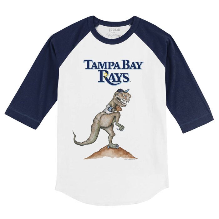 Tampa Bay Rays TT Rex 3/4 Navy Blue Sleeve Raglan Shirt
