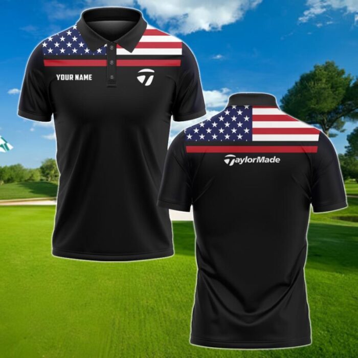 Taylormade Golf Polo Shirt US FLag Custom Collection