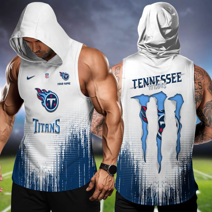 Tennessee Titans NFL Hoodie Tank Top Workout Outfit WHT1189
