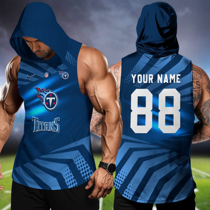 Tennessee Titans NFL Hoodie Tank Top Workout Outfit WHT1221