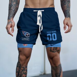 Tennessee Titans NFL New Personalized Double Layer Shorts WDS1030