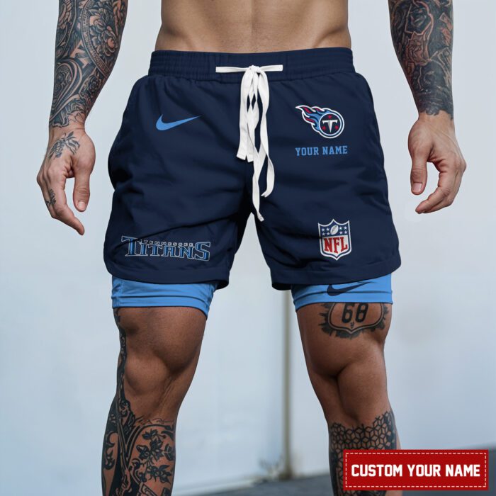 Tennessee Titans NFL Personalized Double Layer Shorts For Fans WDS1094