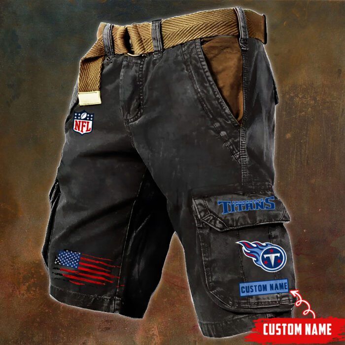 Tennessee Titans NFL Personalized Pocket Print Cargo Shorts V2 Perfect Gift For Fans MCS1132