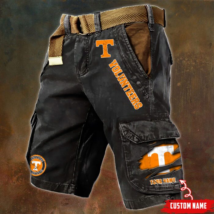 Tennessee Volunteers NCAA Pocket Print Cargo Shorts V2 Custom Name MCS1031