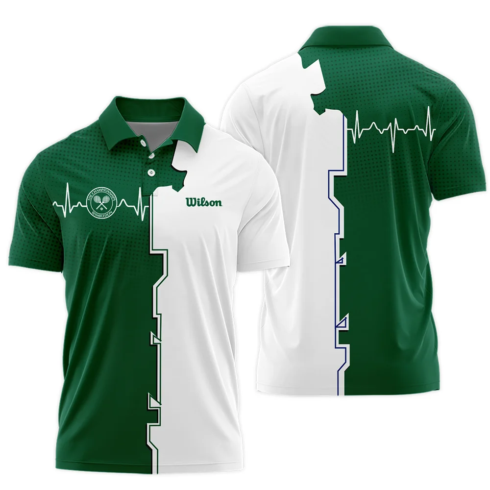 Tennis Love Green Color Wimbledon Championships Champions Wilson Performance Polo Shirt PLK1355