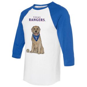 Texas Rangers Golden Retriever 3/4 Royal Blue Sleeve Raglan Shirt