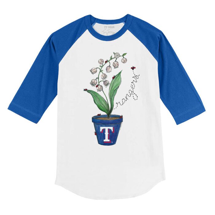 Texas Rangers Ladybug 3/4 Royal Blue Sleeve Raglan Shirt