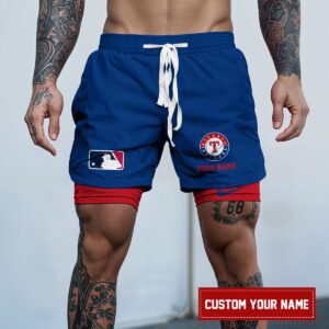 Texas Rangers MLB Personalized Double Layer Shorts WDS1154