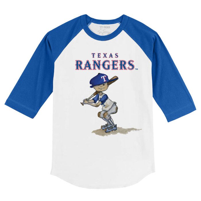Texas Rangers Slugger 3/4 Royal Blue Sleeve Raglan Shirt