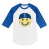 Texas Rangers Smiley 3/4 Royal Blue Sleeve Raglan Shirt