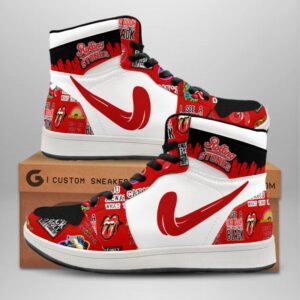 The Rolling Stones Air Jordan 1 Sneaker JD1 Shoes For Fans GSS1164