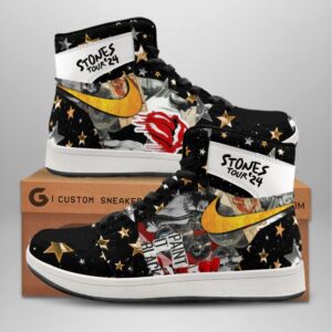 The Rolling Stones Air Jordan 1 Sneaker JD1 Shoes For Fans GSS1166