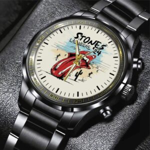 The Rolling Stones Black Stainless Steel Watch GUD1272