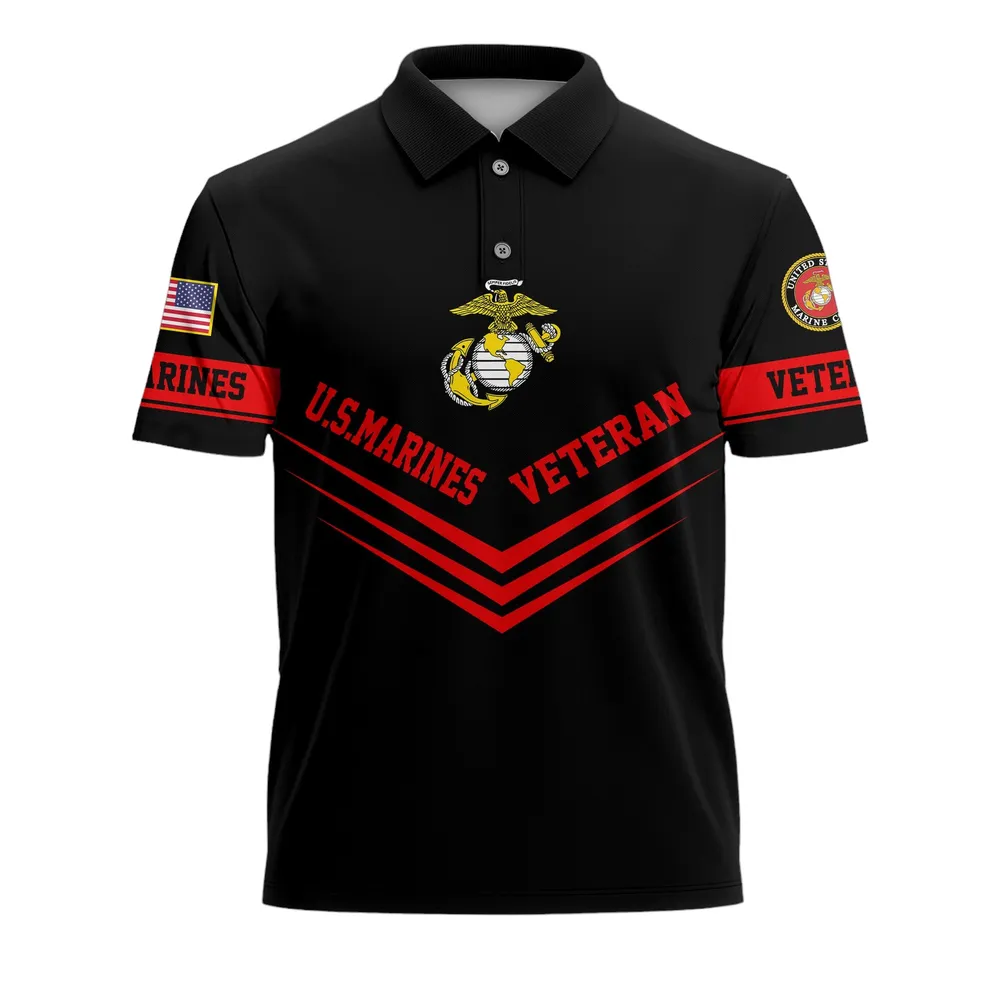 The United States Marine Corps Short Polo Shirts Remember Honor Respect Honoring All Who Served Shirt PLK1630