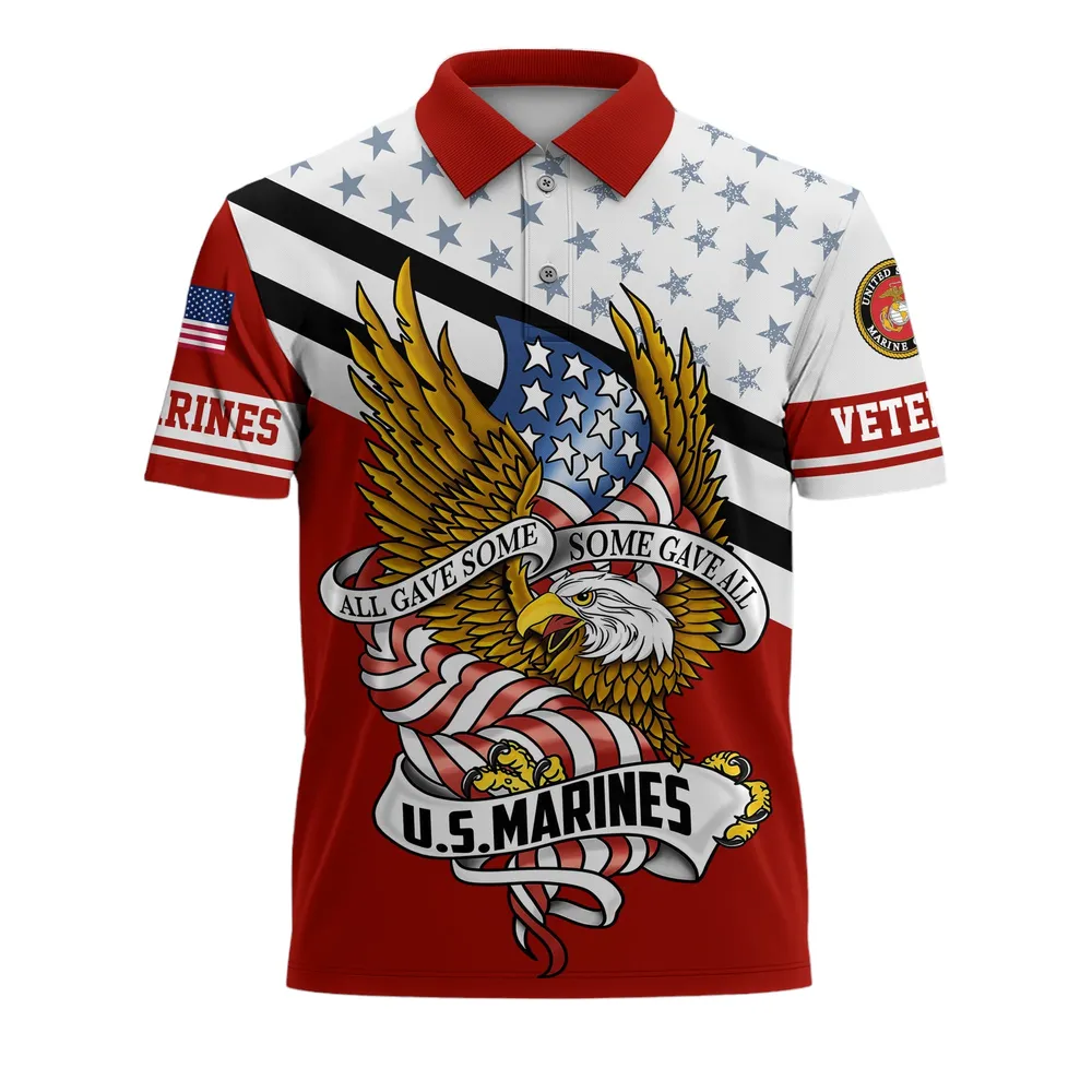 The United States Marine Corps Short Polo Shirts Remember Honor Respect Honoring All Who Served Shirt PLK1649