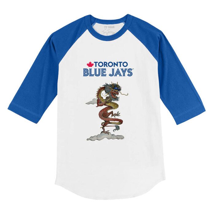 Toronto Blue Jays 2024 Year of the Dragon 3/4 Royal Blue Sleeve Raglan Shirt