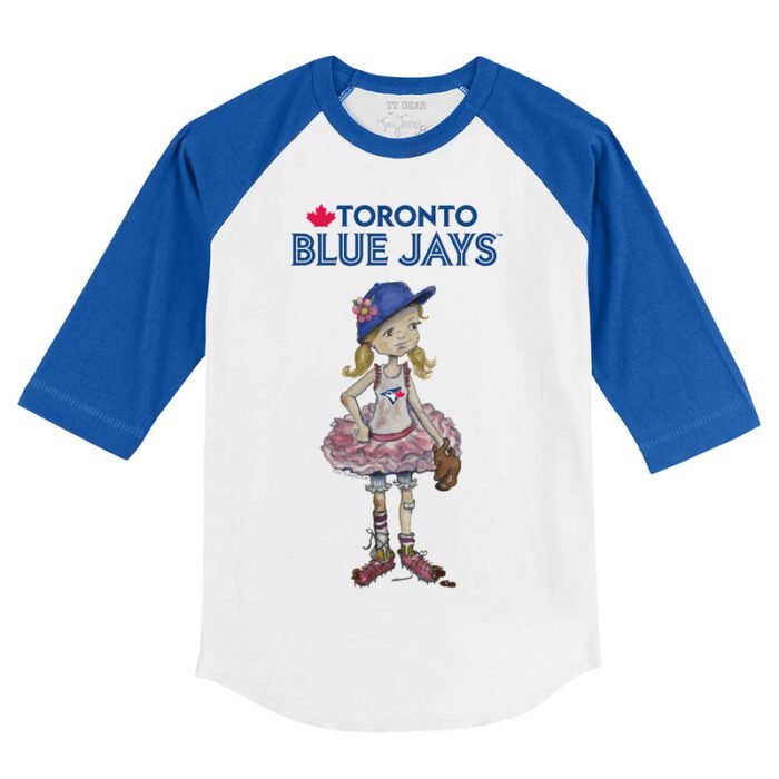 Toronto Blue Jays Babes 3/4 Royal Blue Sleeve Raglan Shirt
