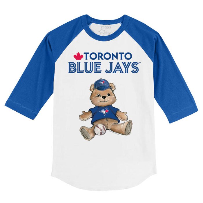 Toronto Blue Jays Boy Teddy 3/4 Royal Blue Sleeve Raglan Shirt